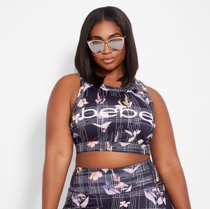 Bebe athletic set pants and crop top